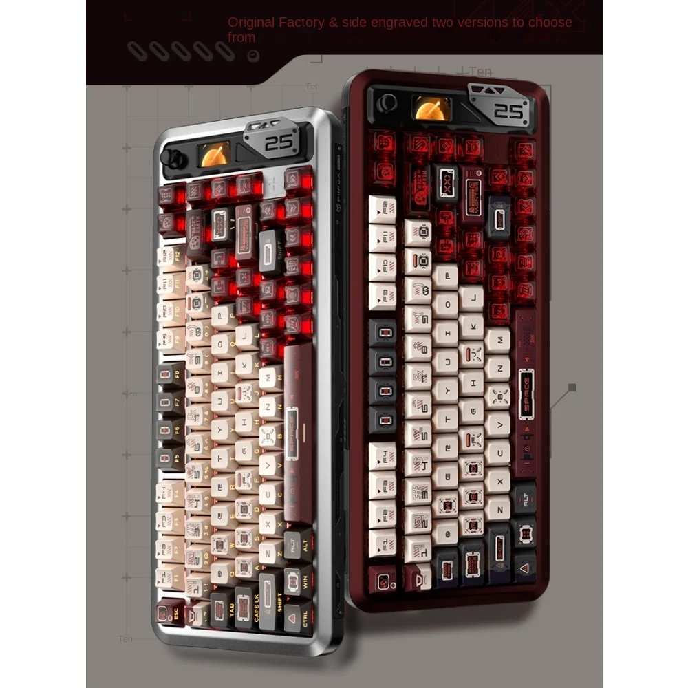 PIIFOX Moon Landing Plan 146 Keys Cap Original Profile PBT PC Thermal Sublimation Transparent for Mechanical Customized Keyboard