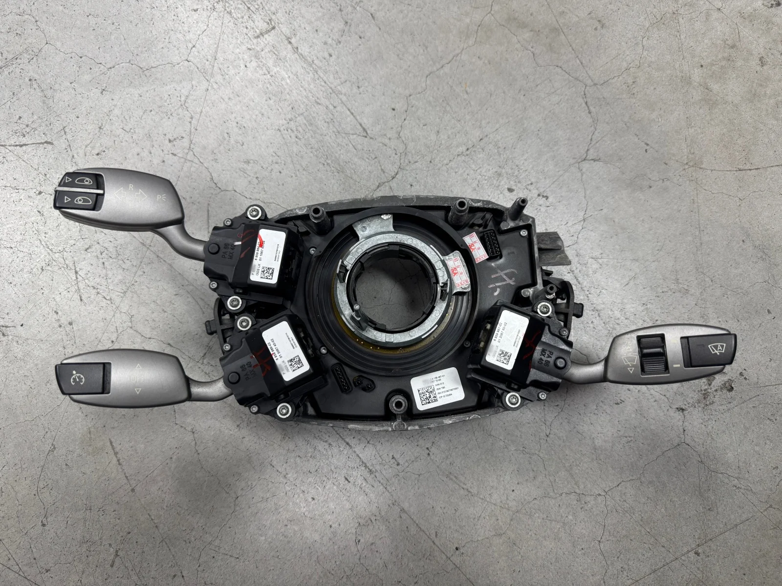 الكلاسيكية عالية الجودة 7 سلسلة E65E66 مجموعة عمود التوجيه التبديل مركز زاوية الاستشعار مفتاح الإضاءة مثبت السرعة ل #6