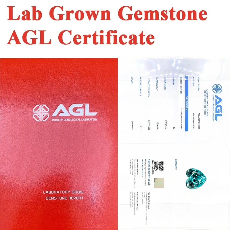 مختبر نمت الياقوت Paraiba القلب قطع سحر Diy مواد صنع المجوهرات المتقدمة تحديد شهادة AGL #6