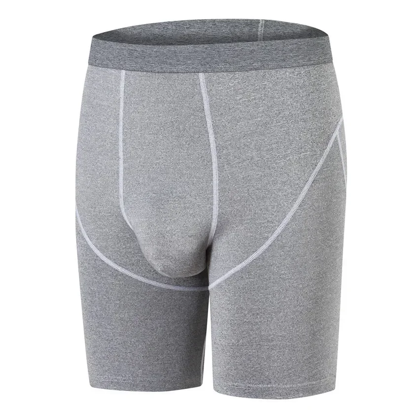 Men's Simple Leg Trunks Milk Silk Smoothy Breathable Comfortable Hip Lift Mid Waist Bulge Pouch Hip Lift Sports Panties EUR Size