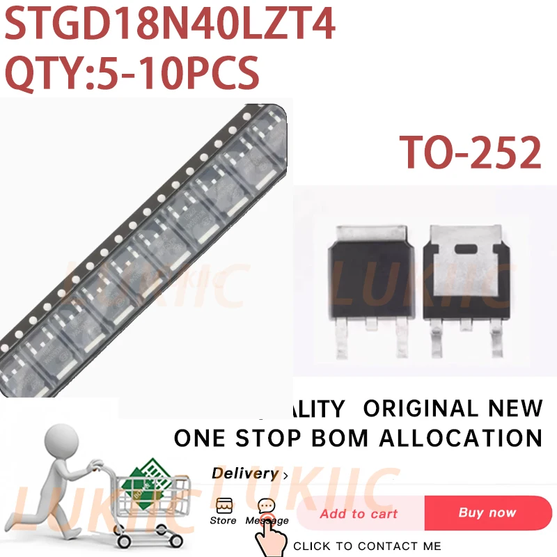 (5-10PCS) 100% New STGD18N40LZT4 GD18N40LZ