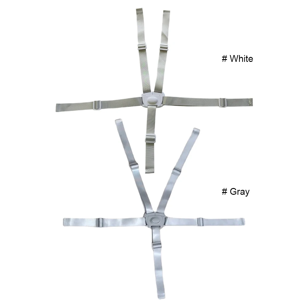 어린이 식탁 의자 안전 벨트 5점식 아기 안전 스트랩 벨트 조절 가능한 하이체어 스트랩 어린이 좌석용 하이체어