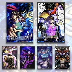 Anime JOJO Bizarre Adventure Self-adhesive Poster Figures Home Decoration Painting Wall Art Computer Room Jotaro Kujo Wallpaper