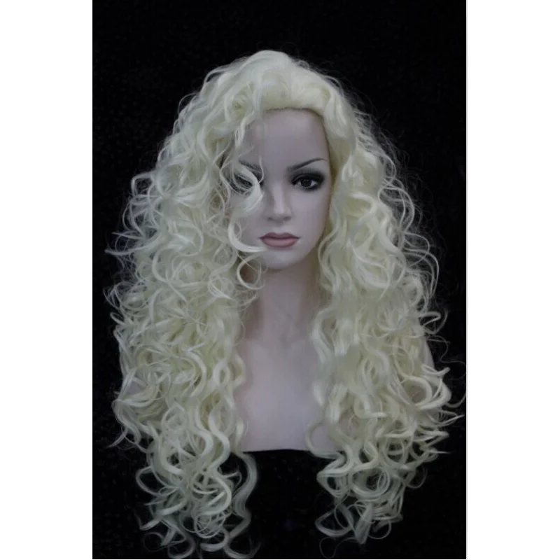 

Женский волнистый вьющийся женский парик с длинными волосами, серебристо-белые парики