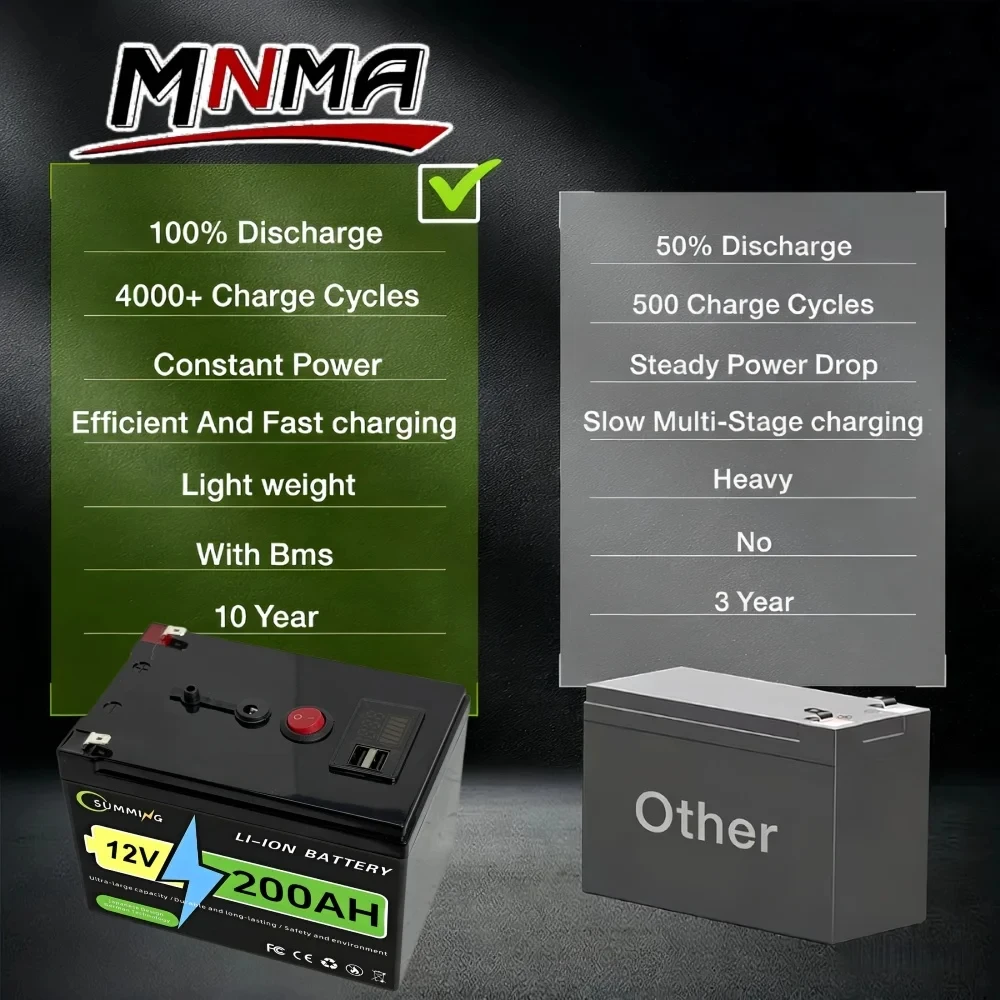 12V 200Ah Lithium Iron Phosphate Wheelchair Battery