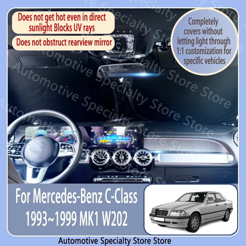 

Солнцезащитная шторка для лобового стекла Mercedes-Benz C-Class 1993~1999, защита от солнца и нагрева, высококачественные автоаксессуары