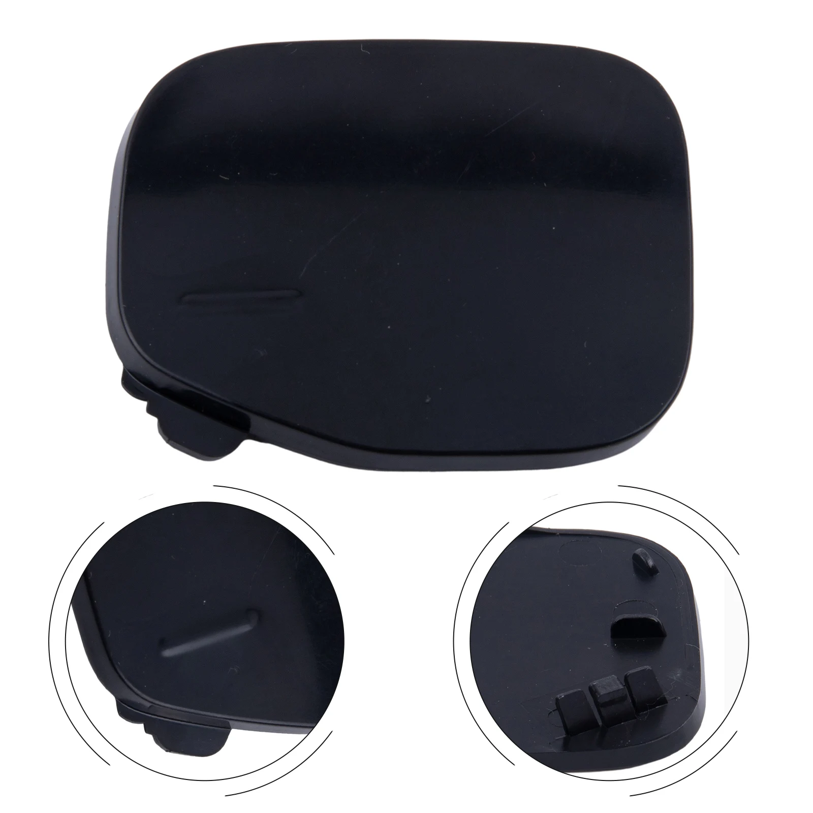 1pc Car Front Bumper Tow Hook Eye Cover Cap Primer Version Black-ABS Exterior-Accessories 39847993 For Volvo XC40 2018-2022