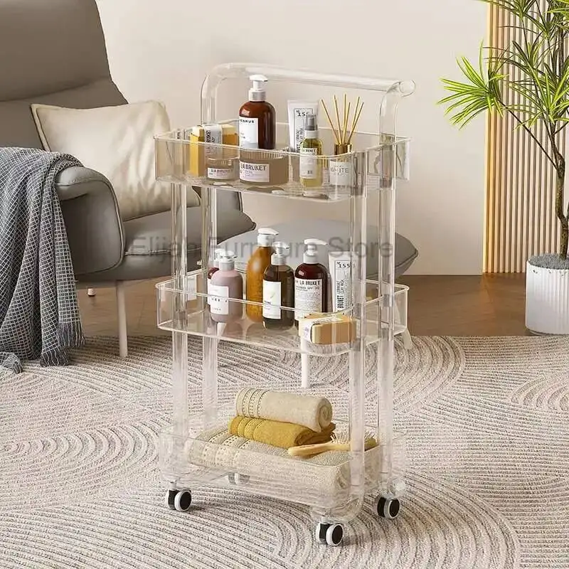 Beauty Salon Trolley Specific Skin Management Handcart Storage Rack Acrylic Advanced Instrument Tool Cart Salon Furniture