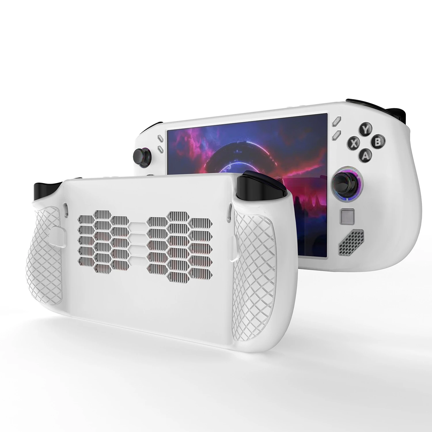 

for Legion Go S Silicone Protective Case Gaming Console Drop Protection Cover Game Accessories Black White