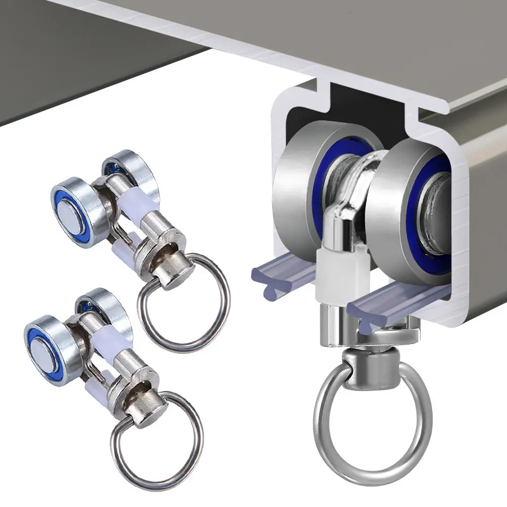 

8 шт. роликов для карнизов, металлические подшипниковые колесики, сменные аксессуары для штор