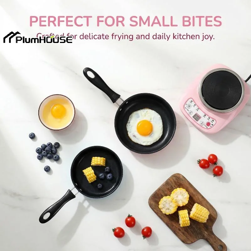 Nonstick Mini Skillet Cast Iron With Comfortable Handle Perfect For Induction Gas Cooktops Single Serve Pan