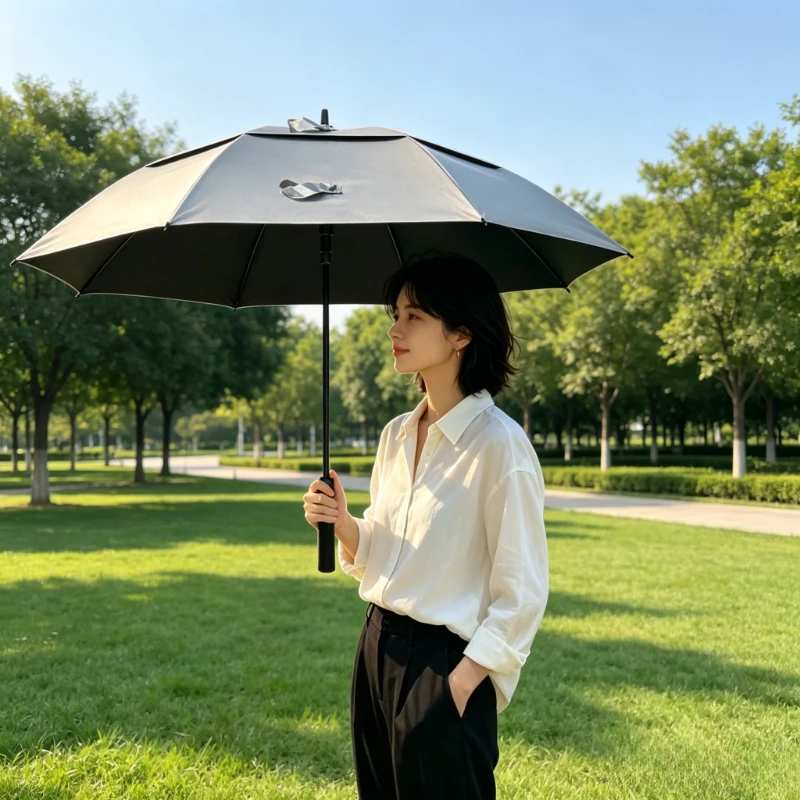 30 Inch Titanium Golf Umbrella Double Canopy Oversized UPF 50+ Windproof All Weather Parasol for Men Women Outdoor 골프 우산