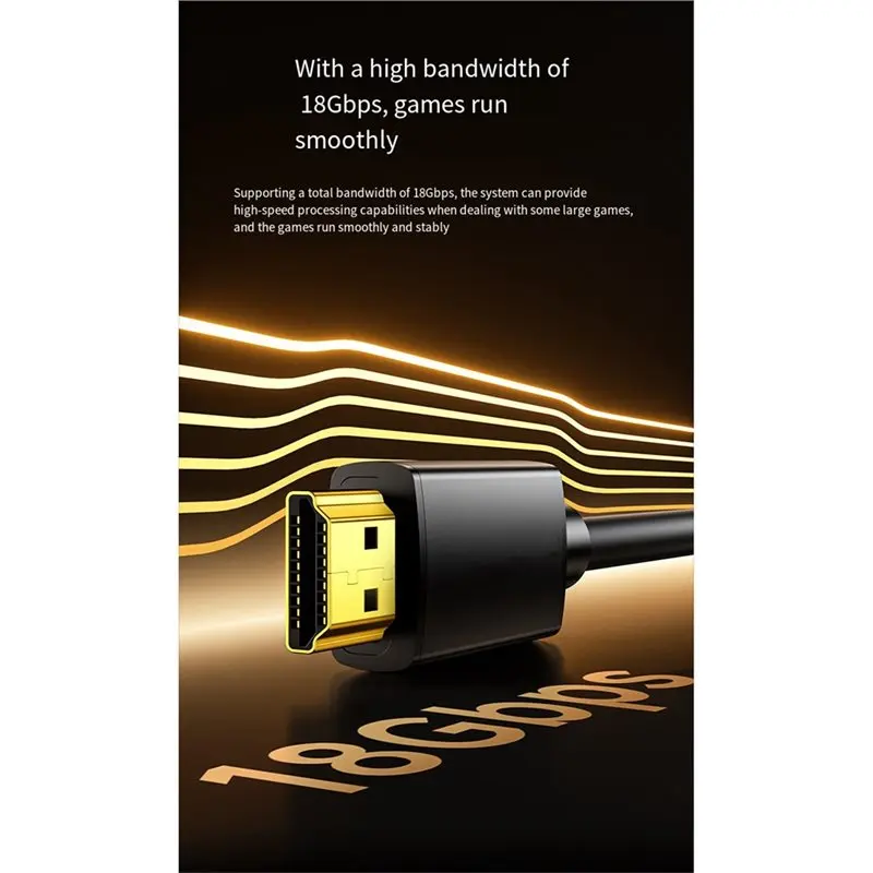 VoltVibe-HDMI 2.0 Compatible 4K 60Hz HDR Extension Cable Male To Female Design Cord