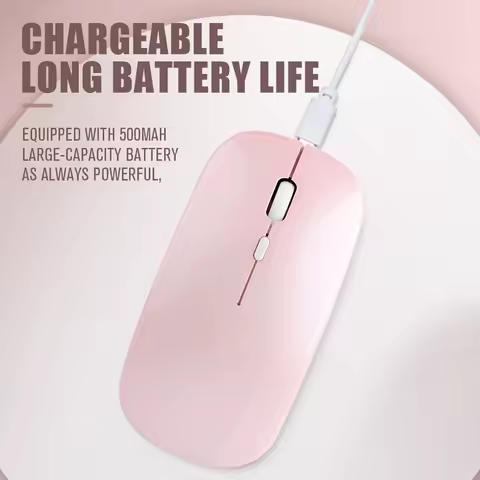 Macaron Rechargeable Wireless Bluetooth Mouse 2.4G USB Mice For Android Windows Tablet Laptop Notebook PC For IPAD Mobile