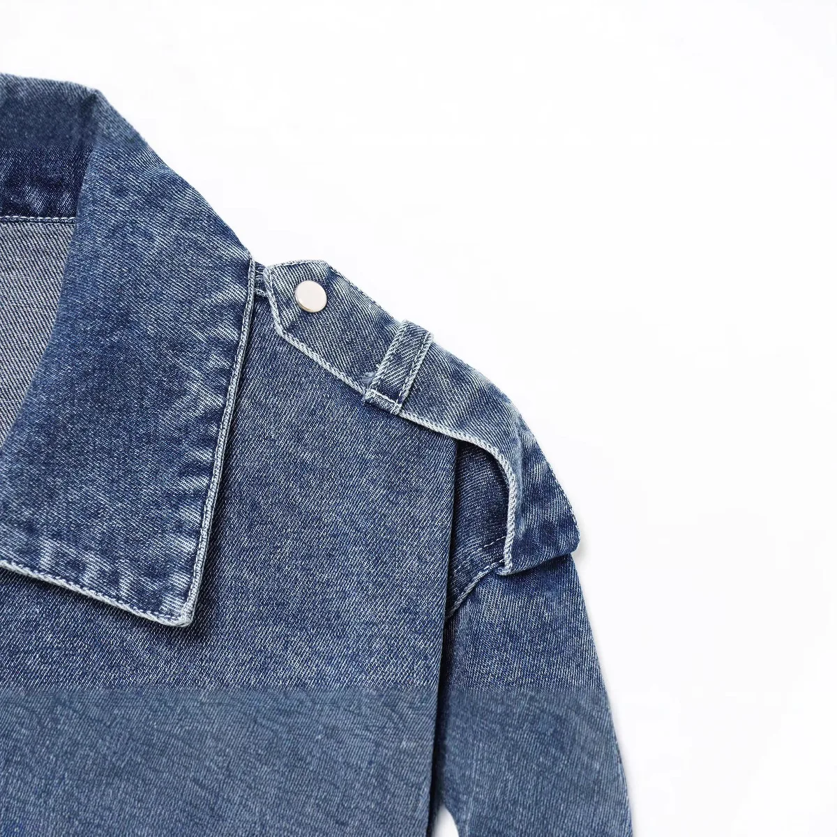 Giacca di jeans da donna Primavera Estate Stile europeo americano Manica lunga Cintura in vita Top L420554