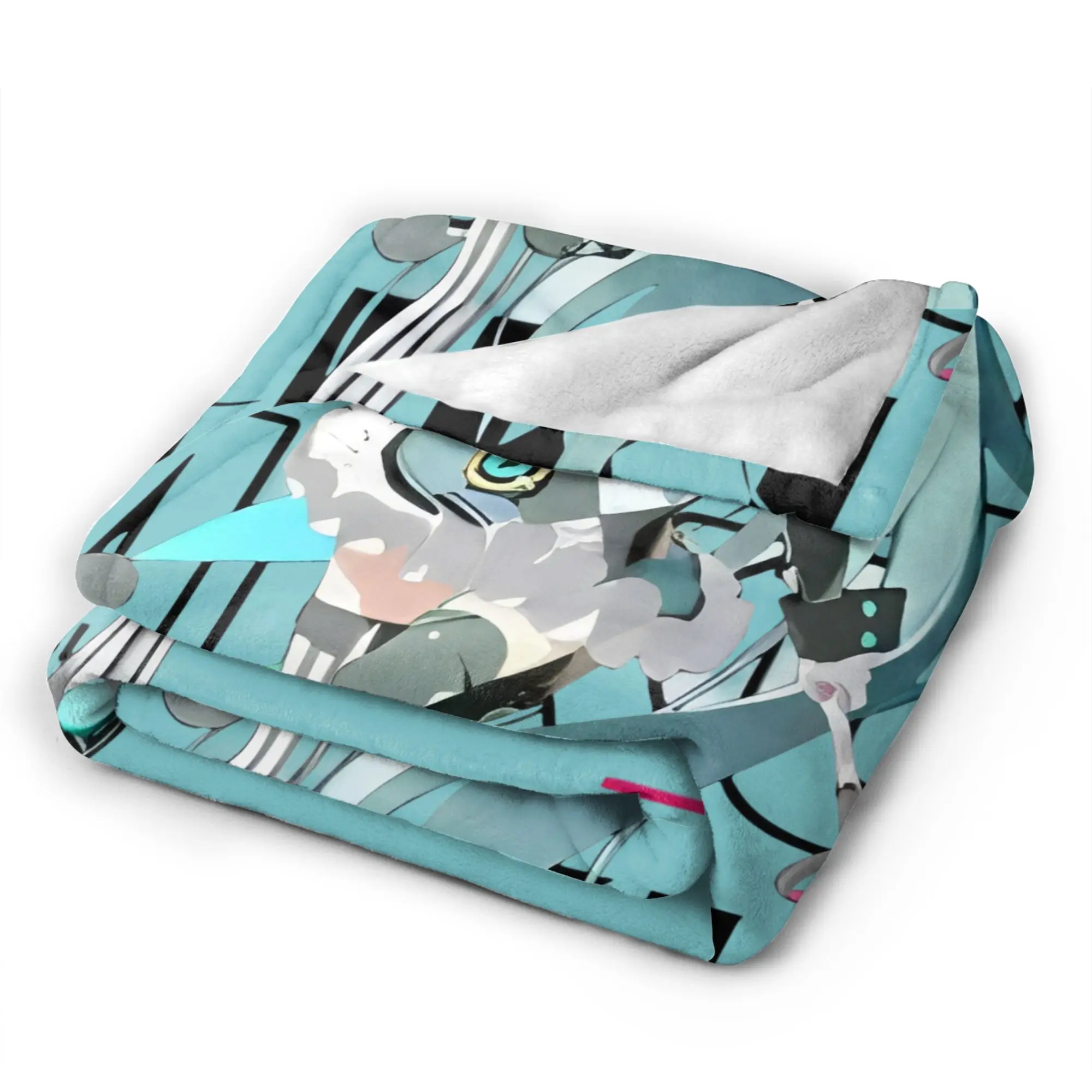 Hatsunes Mikus غطاء بطانية Vocaloid الصوف رمي بطانية غرفة نوم أريكة مطبوعة لينة الدافئة Bedsprea ،