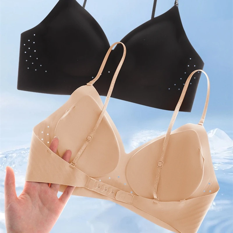 Sexy und heißer, nahtloser Damen-Unterwäsche-BH mit dünnen Trägern und rückenfreiem, U-förmigem, bügellosem Push-up-BH für einen schönen Rückenausschnitt. – Detail 4