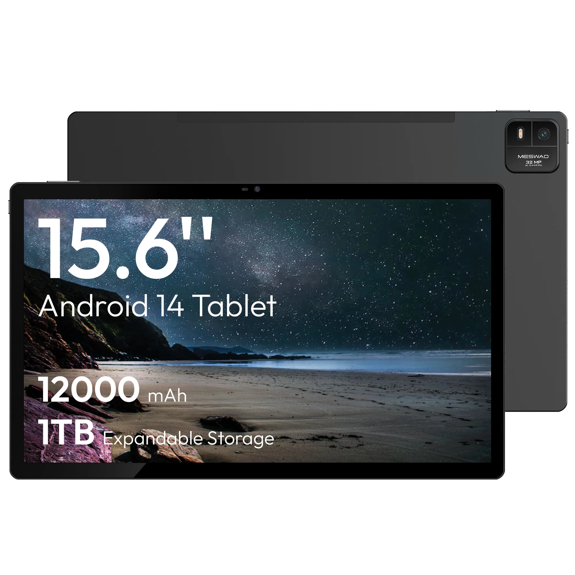 MESWAO B3 Basic 15.6inch Tablet MES-B3 MTK Helio G99 64-bit 8-core processor Android 14 12000mAh Battery 6+128GB Stroage 32MP 1920 x 10