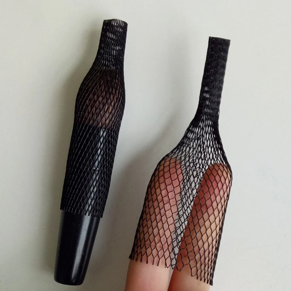 

100Pcs Makeup Brush Mesh Cover Black Protective Elastic Sleeve Guard Travel Brush Cover Durable Breathable Net