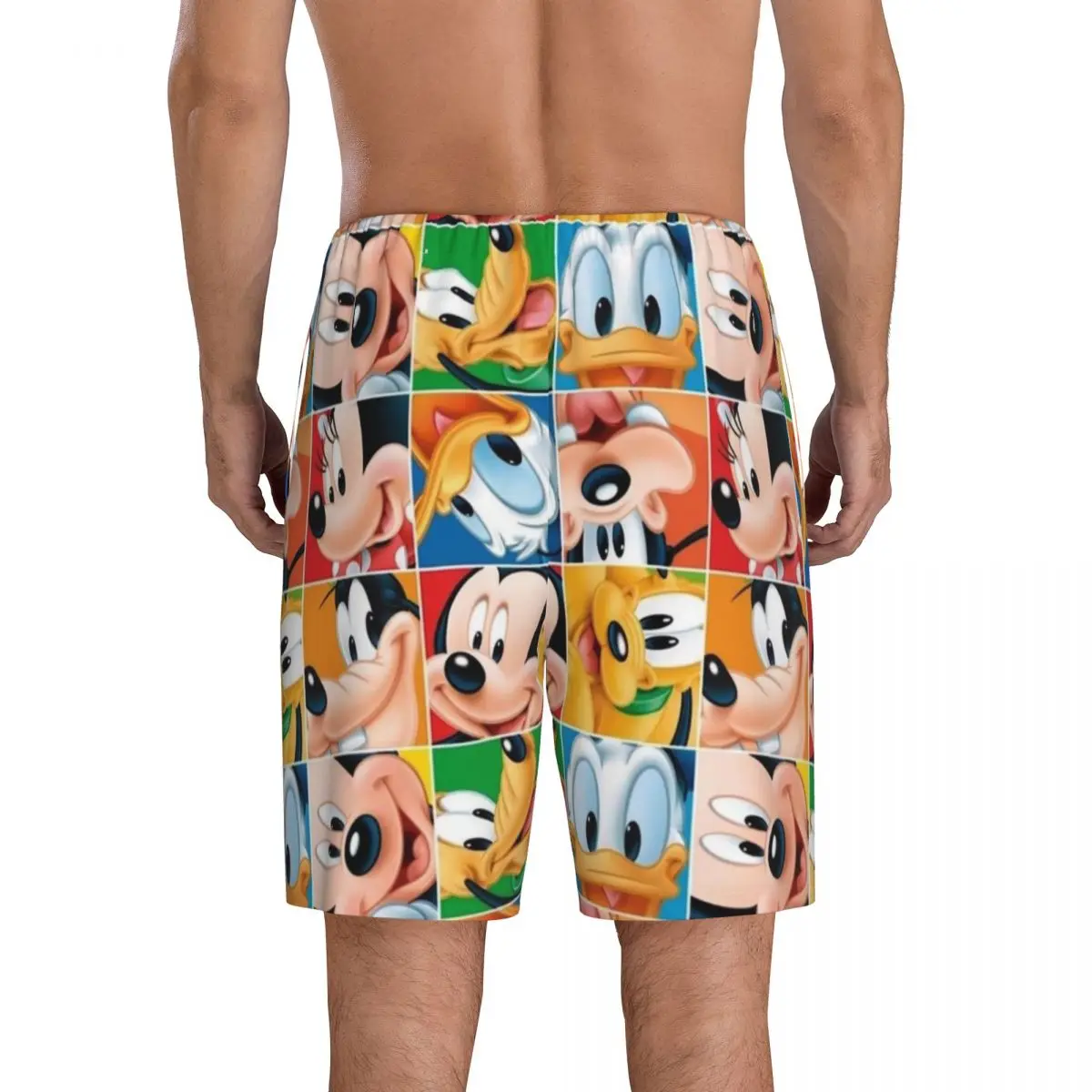 مخصص مطبوعة الكرتون الرسوم المتحركة ميني ميكي ماوس بيجامة السراويل الرجال ملابس خاصة قيعان النوم قصيرة Pjs مع جيوب