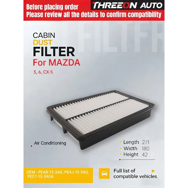 

Воздушный фильтр WESTGUARD MA3050, фотоэлемент 6 MAZDA 3 подходит для мазды PEAR133A0 PE7W133A0 PE07133A0A = MANN C27019