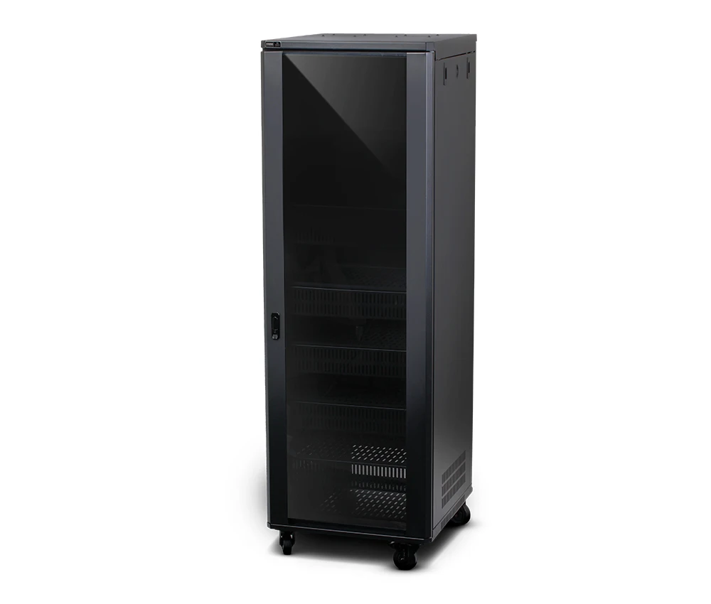 42U Server Rack Cabinet System with DC Fans Enclosure with Casters