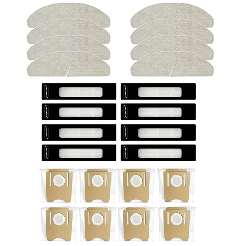 

A02F-For Midea S8, S8 Plus / CLIEN T24 Replacement Spare Parts Accessories Hepa Filter Mop Cloth Dust Bag