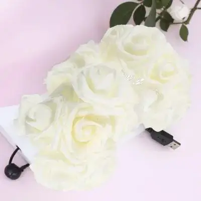 

Rose Fairy String Lights 3 Meter 20 Led Warm White For Wedding Party Holiday Festival Christmas Decoration Event Party