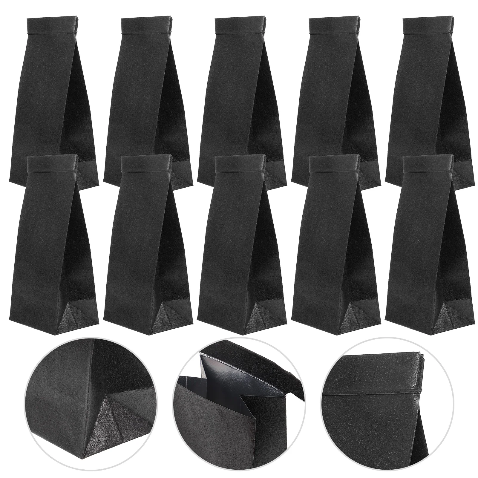 10 Pcs Aviation Vomit Bag Black No 2 Trash Bags Plane Garbage Paper Motion Sickness for Car Travel