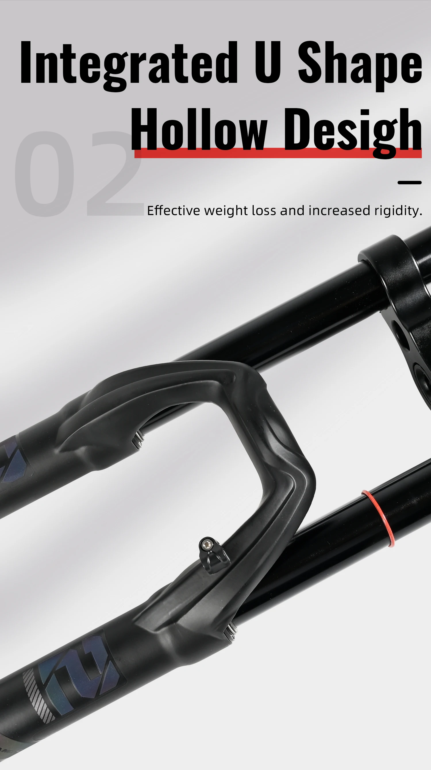 NanLio Doppelschulter-Schnee-Vorderradgabel 27,5 Zoll / 29 * 2,5 Zoll MTB-Gabel 150 mm Reise-Luftversorgungs-Fahrradgabel E-Bike-Gabel 15/9 mm – Detail 23
