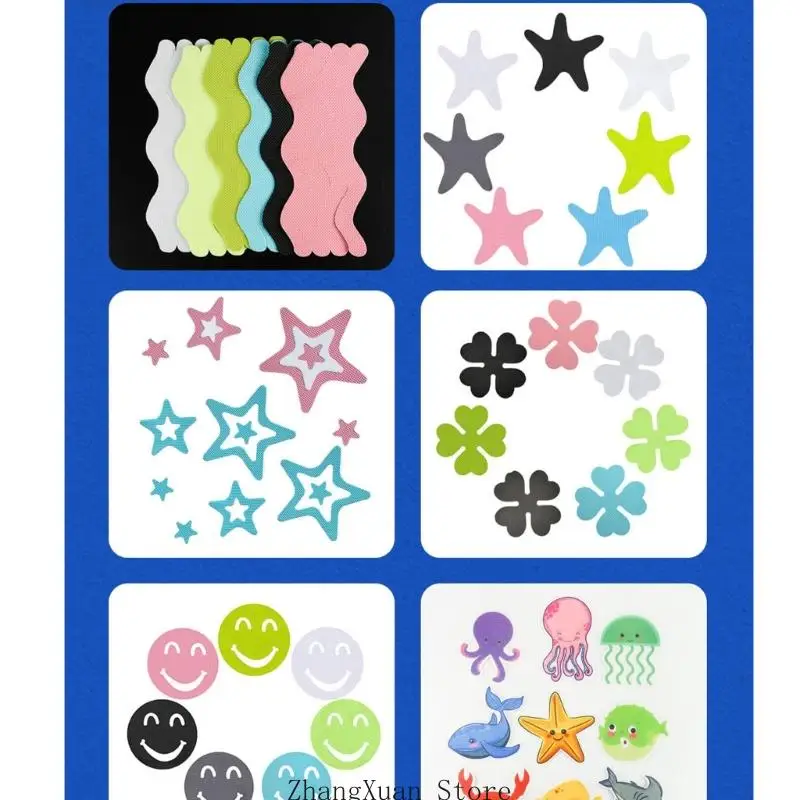 Adhesive Decal Anti Slip Treads Anti Slip Shower Sticker Safety Bathtubs Strips 3XUF