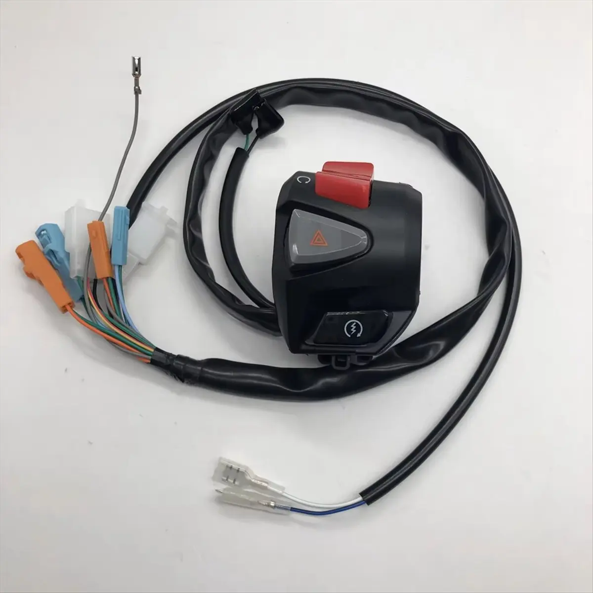 Manopla de arranque de interruptor de manillar confiable para ventilador de motocicleta Honda 160 150 Cb 500 con alarma intermitente