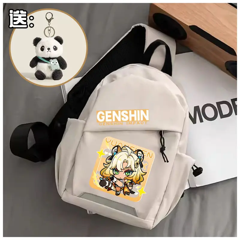 Genshin Impact Ginkgo Chest Anime Sports Cycling Shoulder Versatile Simple Fashion Crossbody Bag Trendy Ani