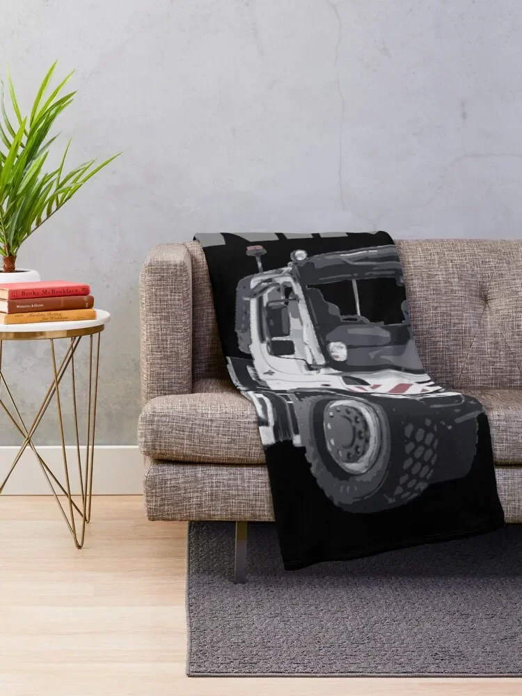 UNIMOG 530 (UNIversal-MOtor-Ger?t) - on black Throw Blanket Shaggy For Baby Beautifuls Weighted Blankets