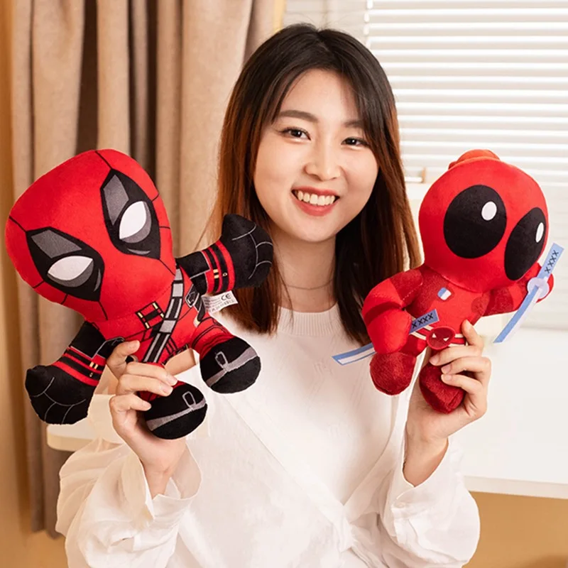 25Cm Marvel Avengers Figure Spiderman Deadpool Plushie Doll Cute Pillow Children Superhero Plushie Toy Boy Girl Birthday Gift