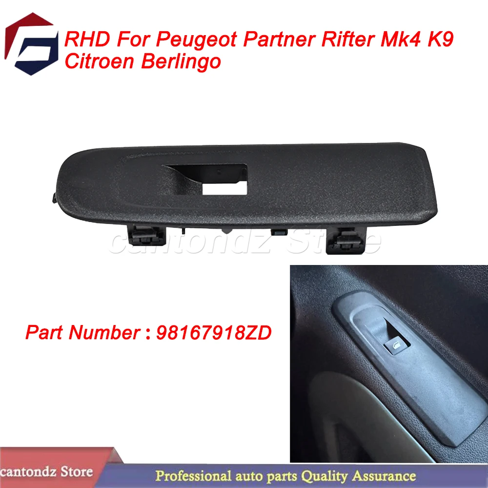 Car Window Regulator Switch BALACK 98167918ZD For Peugeot For Partner Mk4 K9 For Tepee For Citroen For Berlingo Mk4 For Opel