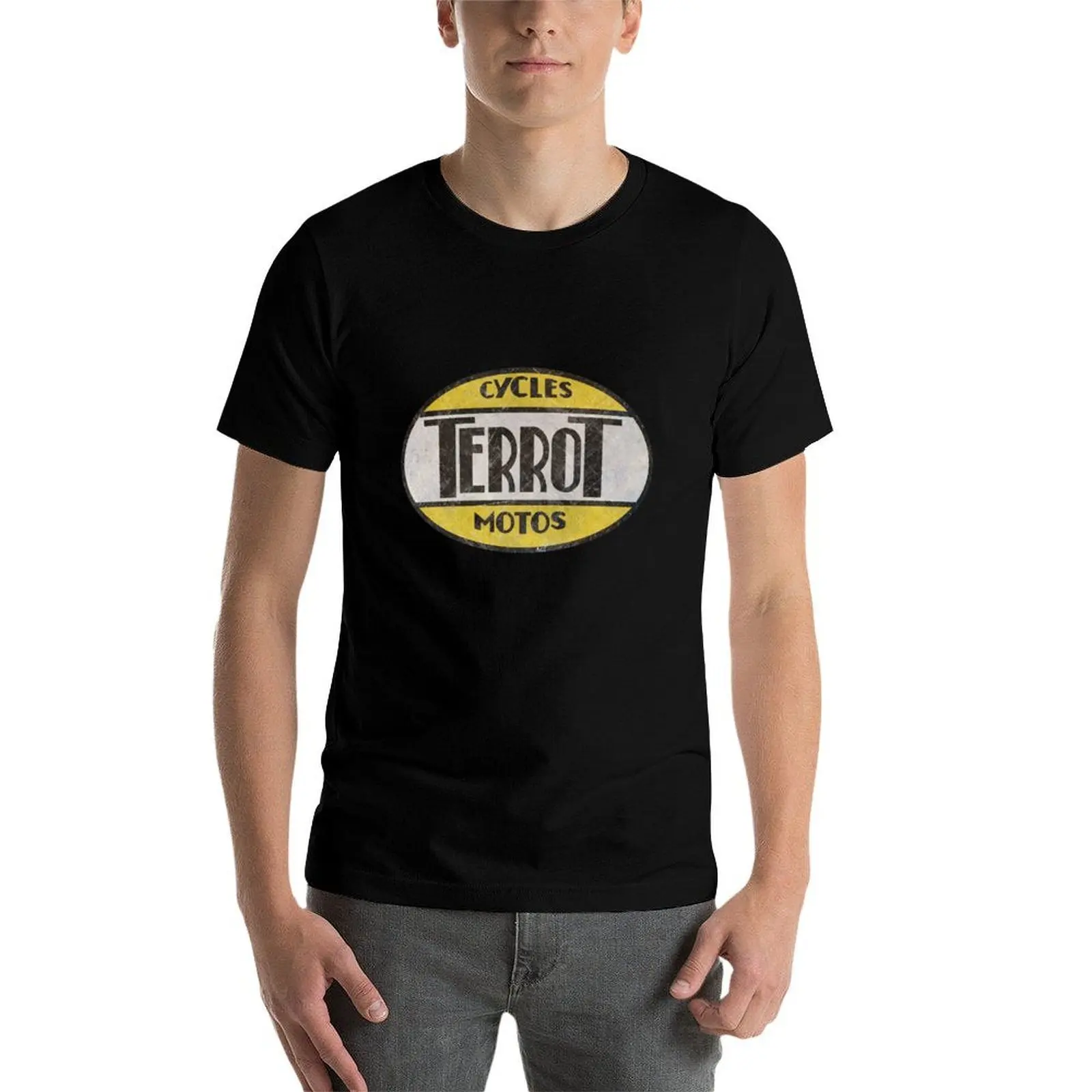 

Terrot Cycles & Motos Retro Badge T-Shirt cotton t shirts man 100% man t shirt luxury T-Shirt
