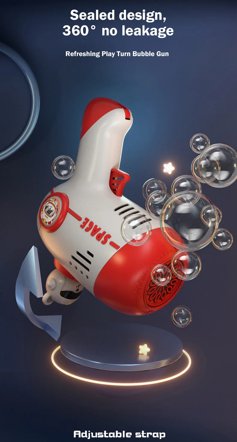 مسدس فقاعات فضاء للأطفال ، آلة فقاعات أوتوماتيكية بالكامل ، صابون فضاء كهربائي ، حقيبة ظهر ، ألعاب زفاف صيفية خارجية ، 12 فتحة