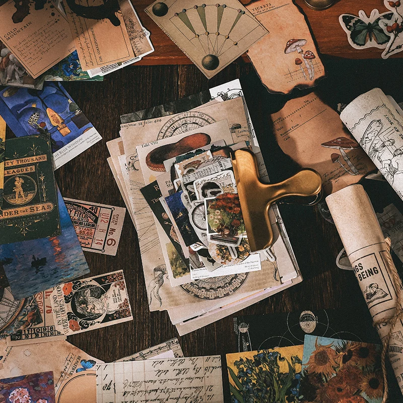 200 ورقة في كل عبوة، مذكرة ورقية عتيقة، دفتر قصاصات، مذكرات مجمعة، ملصق تزيين، ملصق تزيين #1