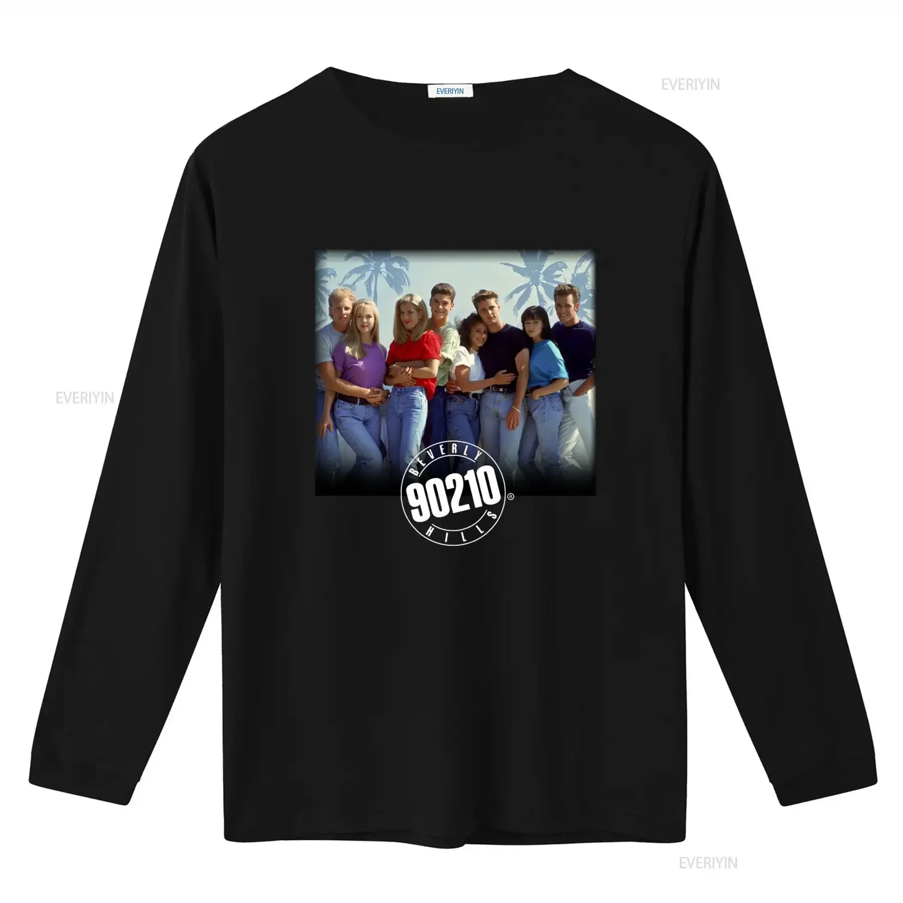 Cotton T Shirt Beverly Hills 90210 TV Series Sitcom Brandon Brenda Walsh Design vintage Washed Top For Everyday Wear
