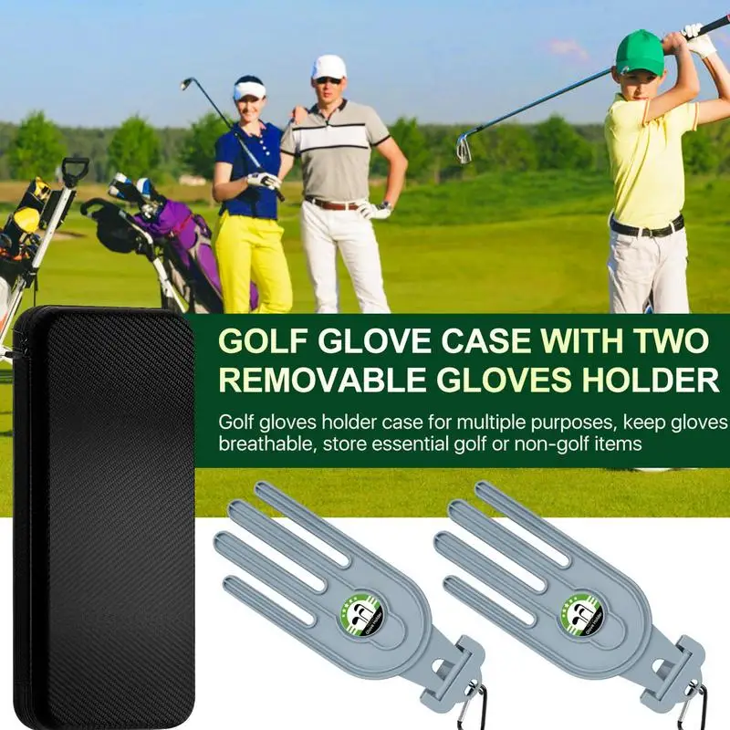 Golf Gloves Case With Glove Shaper Golf Glove Storage Bag Gloves Hard Case Holder Protector Organizer Golf Supplies Accessories