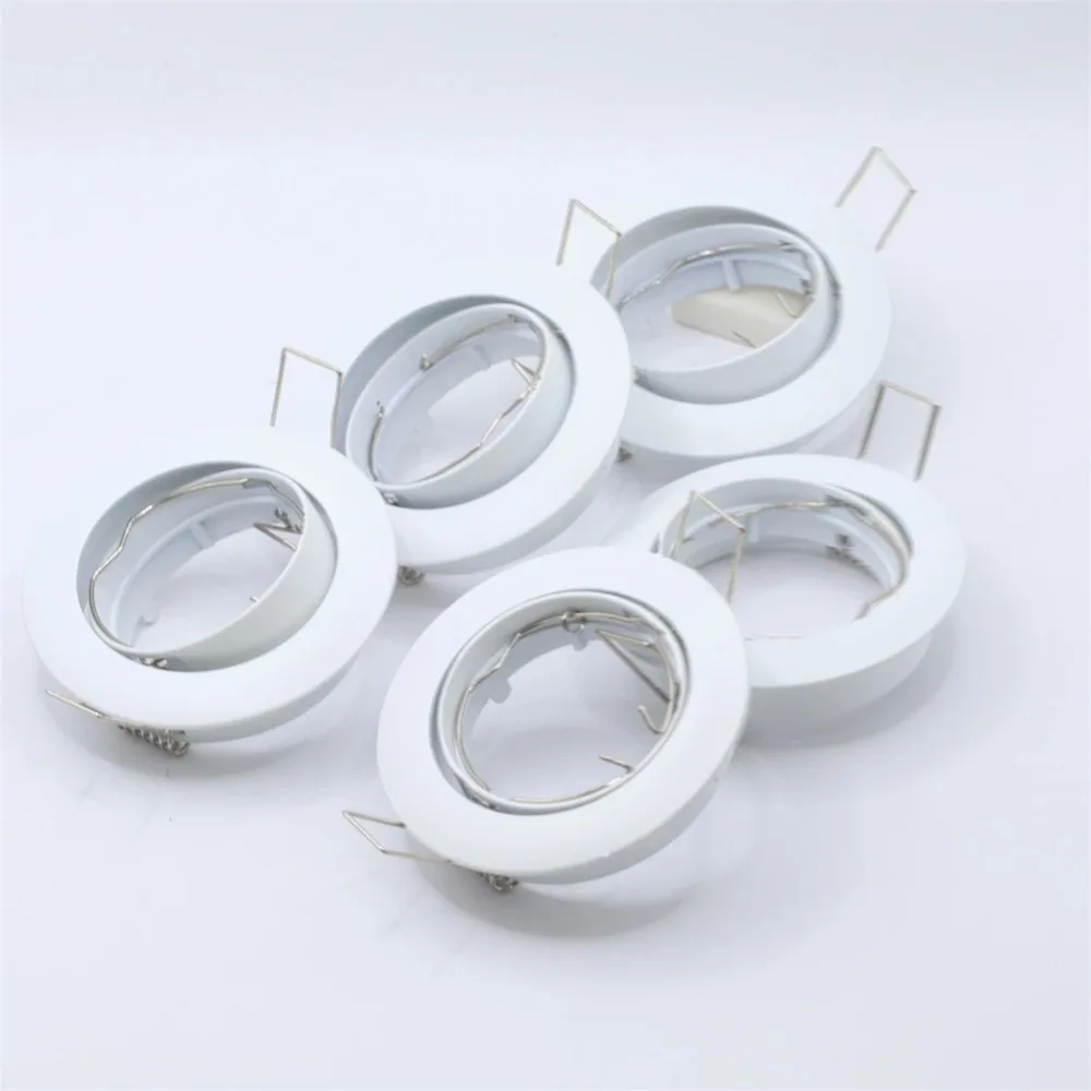 JOYINLED Juego de 5 Luces Empotradas Ajustables, Marco Giratorio para Techo, Portalámparas GU10/MR16, Downlight LED Moderno