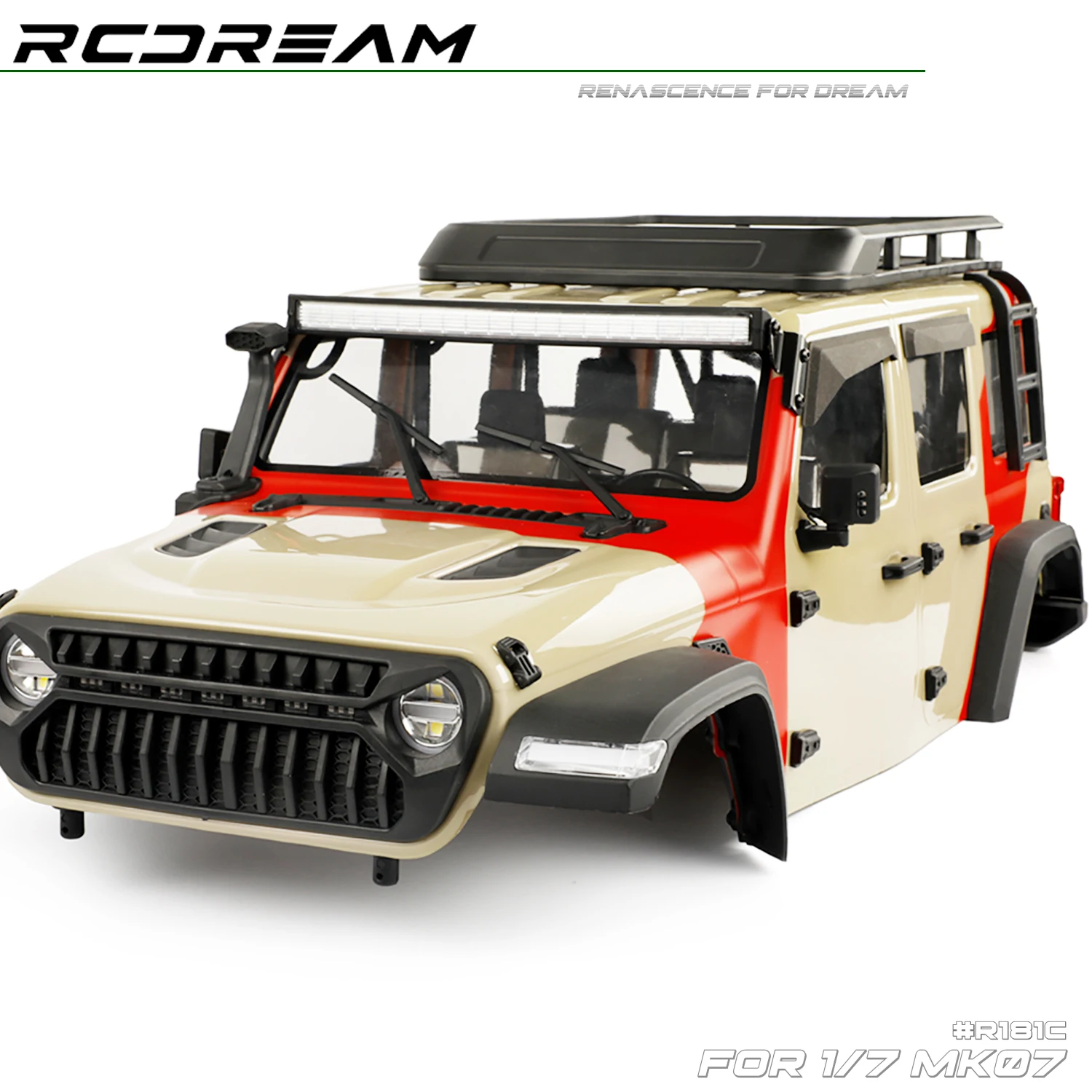 RCDream 1/7 Side Window Wind Deflector Rain Guards Weather Shields 3D Printed for 1/7 MK07 JK07 RC Body Upgrade Parts #R181C