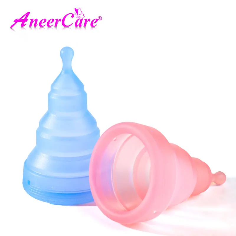 Foldable Menstrual Cup Reusable Menstrual Supplies Women\'s Health Care Saving Environmental Protection 4 Colors Menstrual Cups.