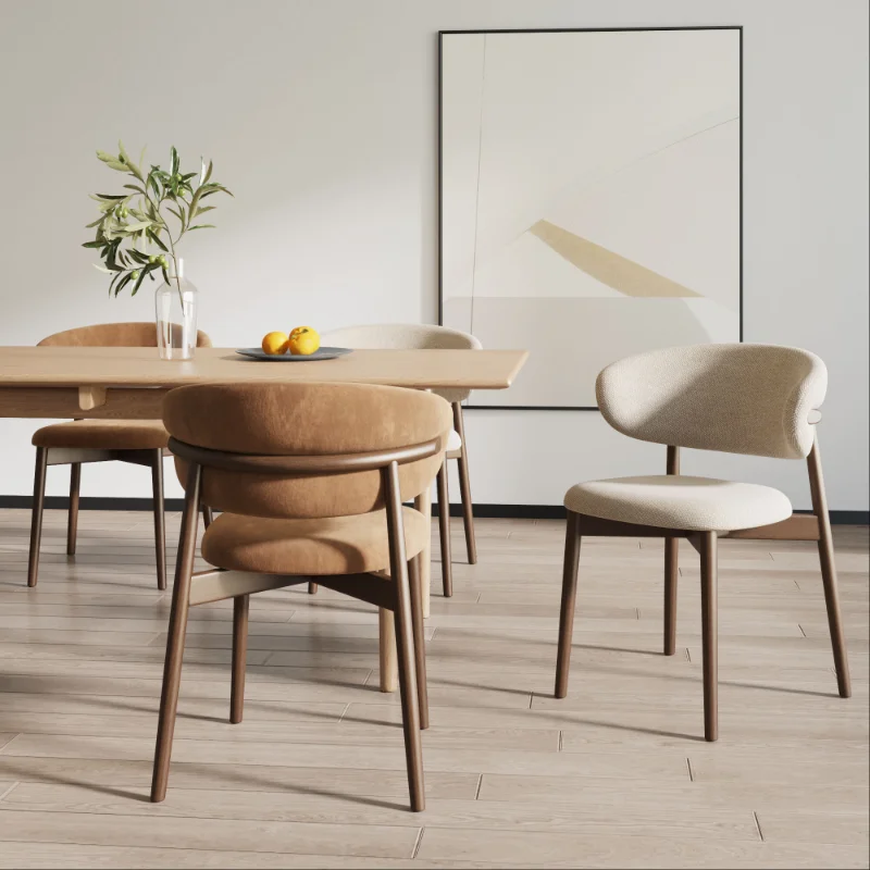 

Replica Designer Dining Chairs - Modern Nordic Ergonomic Seating Luxury Leisure Leather Wooden Chair Home Silla Comedor