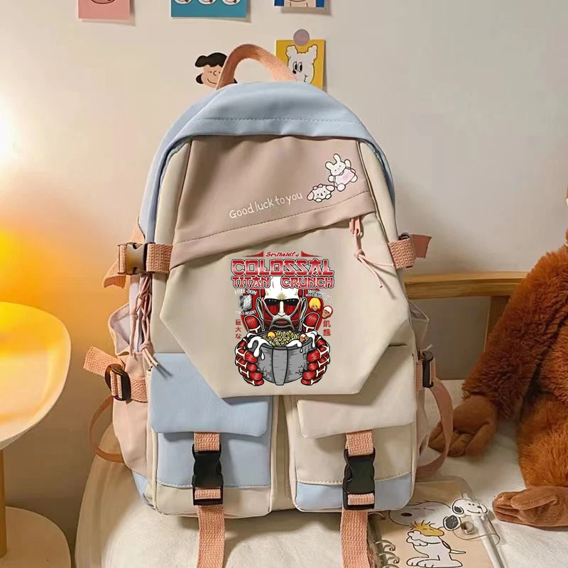 Attack on Titan Shingeki No Kyojin AOT Colossal Titan Novelty School Bags Girls School Bag Teenager Bookbag Anime School Bags