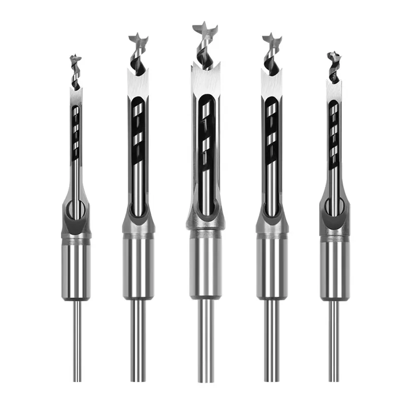 

Livter Nice quality 3Pcs HSS Material Square Hole Drill Bits for Wood Mortising Chisel Drill Bits