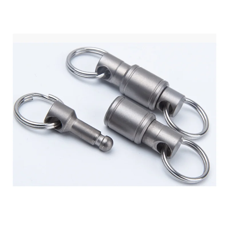 ABGR-3 Stück Schnellverschluss-Schlüsselanhänger, Titan-Schlüsselanhänger mit drehbarem Clip, Titan-Karabiner und Schlüsselanhänger
