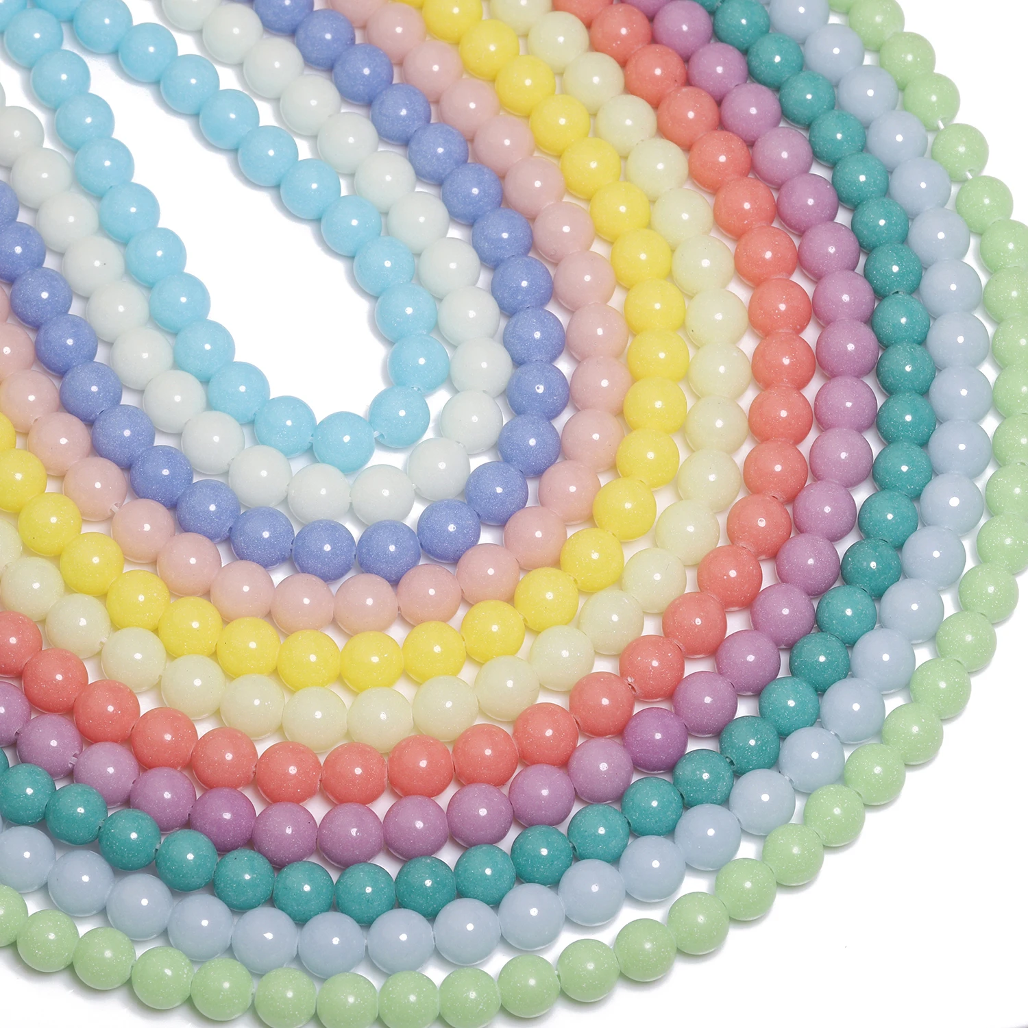 6/8/10mm Natural Luminous Stone Beads Light Glowing In the Dark Round Beads for Jewelry Making Handmade DIY Bracelets Necklace