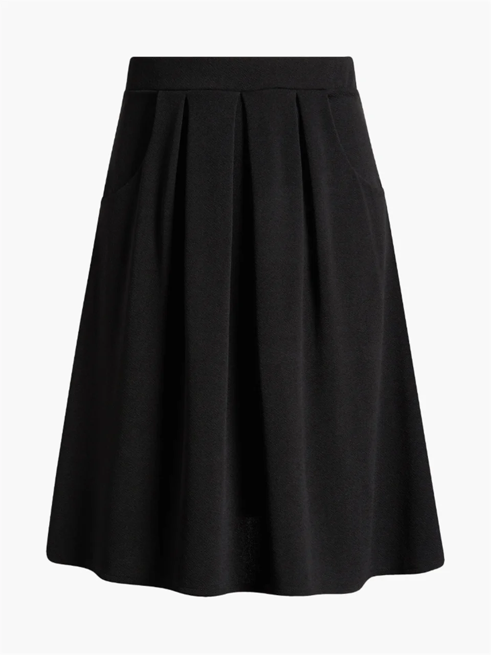 Rok Midi Rajut Warna Solid GIBSIE Ukuran Plus Wanita Musim Semi Musim Panas Pinggang Tinggi Longgar Kasual Model A-line Rok Payung Wanita Terbaru